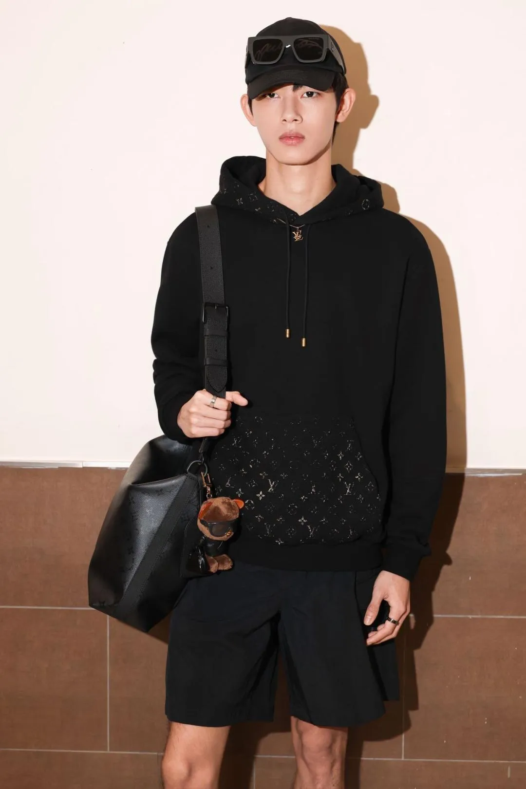 Louis Vuitton/Louis Vuitton presbyopic embossed hooded sweatshirt